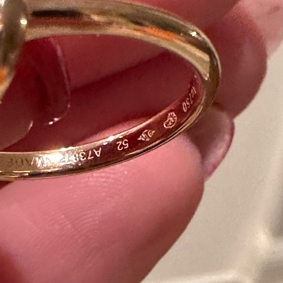 Mother of Pearl and Diamond, pink gold, Blossom Mini sun ring - Picture 10 of 11